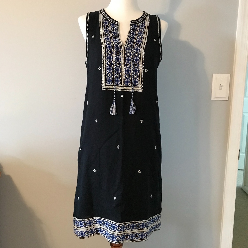MADEWELL EMBROIDERED SUNCOAST SHIFT DRESS